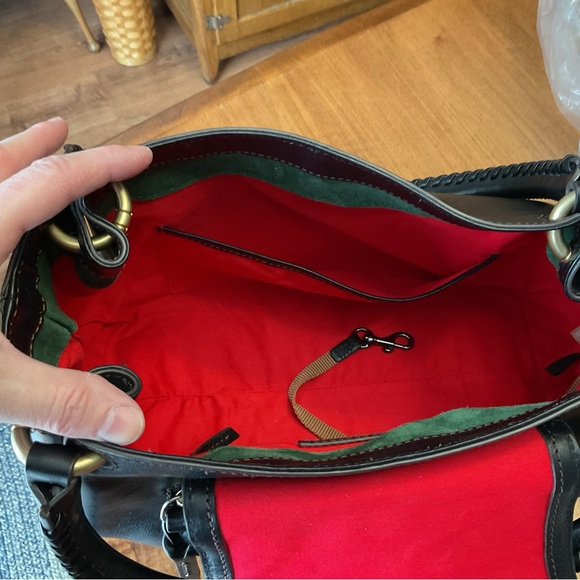 Dooney & Bourke Black Florentine Flap Satchel with Whipstitch - Picture 11 of 16